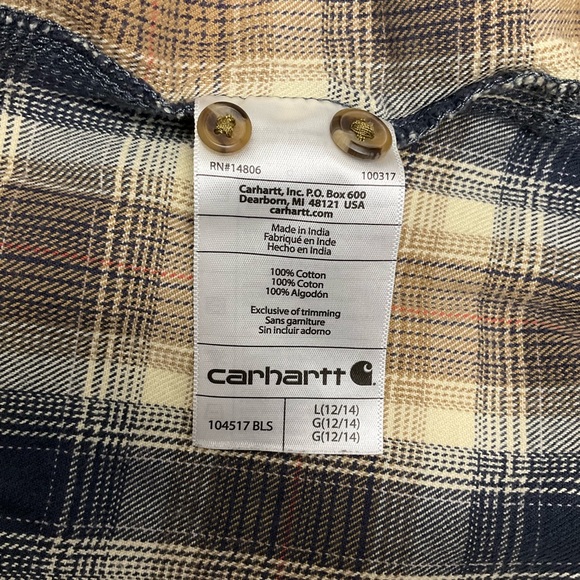 Carhartt Hooded Button Down Flannel Shirt - Picture 6 of 7